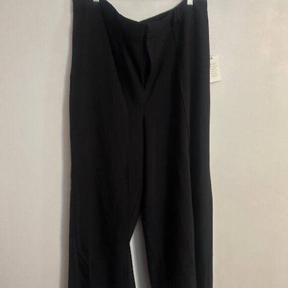 Eloquii Black wide leg drape front with belt loops trouser, size 20 - Picture 1 of 6